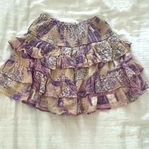 We’re All Pretty Girls Olivaceous Skirt- Ruffled Pink, Purple, White, Beige